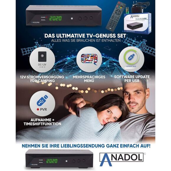 NIB- Anadol HD 222 Pro Satellite Receiver - Picture 3 of 6